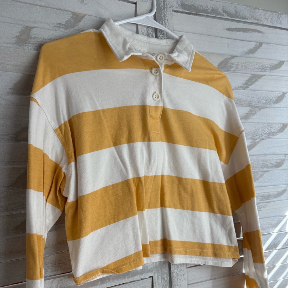 Cropped Collard Shirt